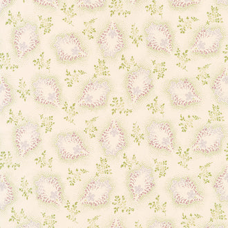 Purple Passion - Floral Glow Cream Yardage