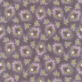 Purple Passion - Floral Glow Dark Purple Yardage