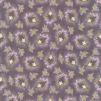 Purple Passion - Floral Glow Dark Purple Yardage