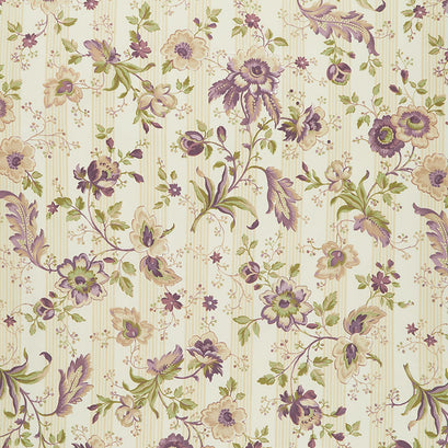 Purple Passion - Passion Flowers Cream Yardage