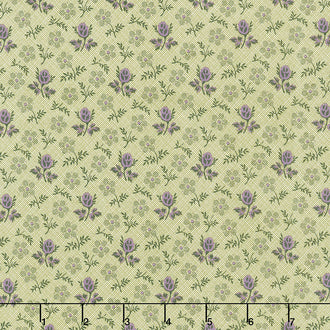 Purple Passion - Purple Roses Green Yardage