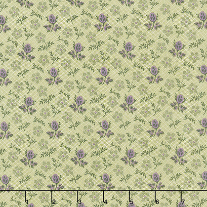 Purple Passion - Purple Roses Green Yardage