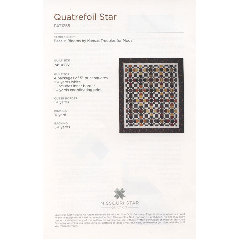 Quatrefoil Star Quilt Pattern by Missouri Star