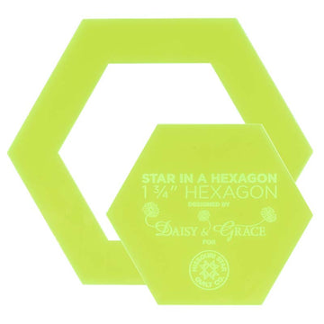 Quilt As You Go 1 3/4" Star in a Hexagon Template Set Designed by Daisy & Grace for Missouri Star Quilt Company
