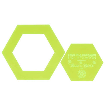 Quilt As You Go 1 3/4" Star in a Hexagon Template Set Designed by Daisy & Grace for Missouri Star Quilt Company