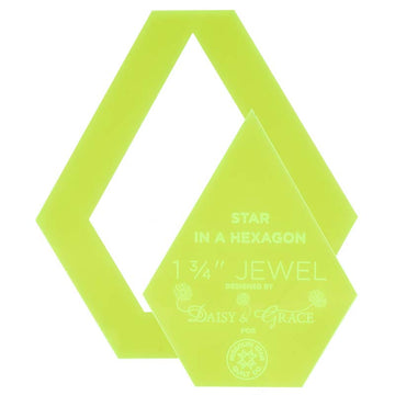 Quilt As You Go 1 3/4" Star in a Hexagon Template Set Designed by Daisy & Grace for Missouri Star Quilt Company