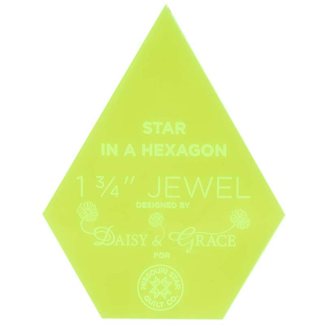 Quilt As You Go 1 3/4" Star in a Hexagon Template Set Designed by Dais
