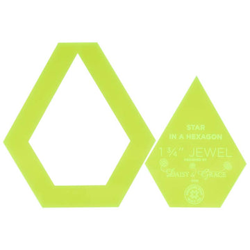 Quilt As You Go 1 3/4" Star in a Hexagon Template Set Designed by Daisy & Grace for Missouri Star Quilt Company