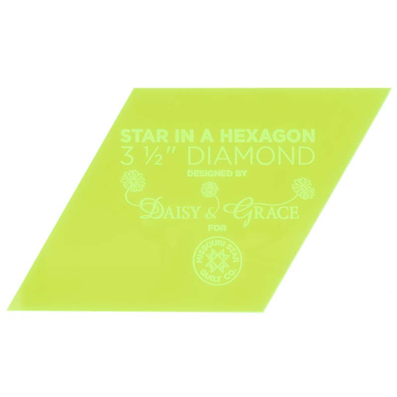 Quilt As You Go 1 3/4" Star in a Hexagon Template Set Designed by Daisy & Grace for Missouri Star Quilt Company