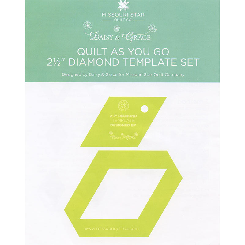 Quilt As You Go 2 1/2" Diamond Template by Daisy & Grace for Missouri Star Quilt Company