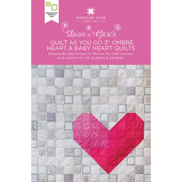 Quilt As You Go 3" Ombre Heart & Baby Heart Quilt Pattern by Missouri Star