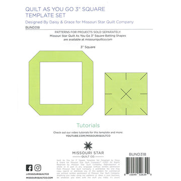 Quilt As You Go 3" Square Template by Daisy & Grace for Missouri Star Quilt Company