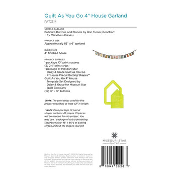 Quilt As You Go 4" House Garland Pattern by Missouri Star