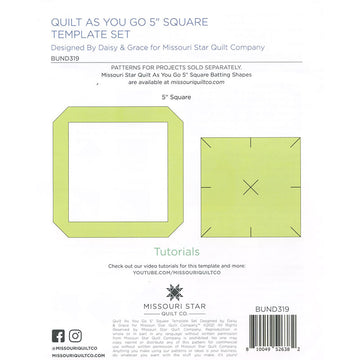 Quilt As You Go 5" Square Template by Daisy & Grace for Missouri Star Quilt Company