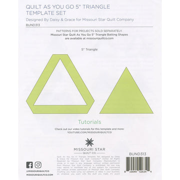 Quilt As You Go 5" Triangle Template by Daisy & Grace for Missouri Star Quilt Company