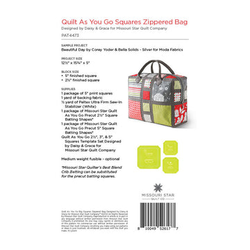 Quilt As You Go Squares Zippered Bag by Missouri Star