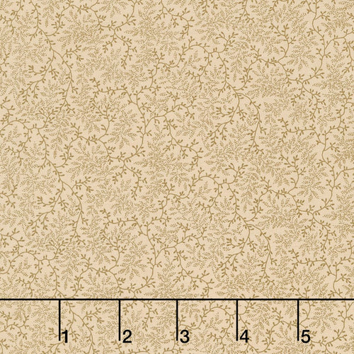 Quilt Backs - Delicate Vines Tea/Tan 108" Wide Backing