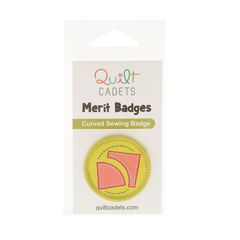 Quilt Cadets Merit Badge - Curved Sewing Badge Alternative View #1