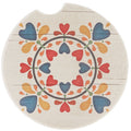 Quilt Car Coaster - Folk Heart Primary Image
