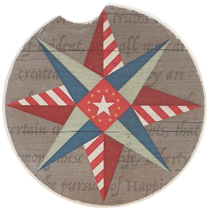 Quilt Car Coaster - Guiding Star
