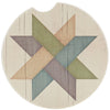 Quilt Car Coaster - Weave Star