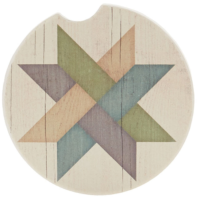 Quilt Car Coaster - Weave Star Primary Image