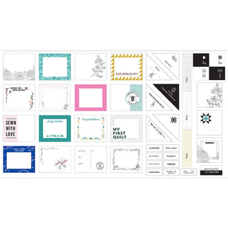 Quilt Label Panel - Quilt Labels White Multi Panel