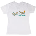 Quilt Now Sleep Later White V Neck T Shirt - 2XL Primary Image