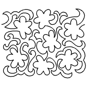 Quilt Stencil Flowers in the Garden