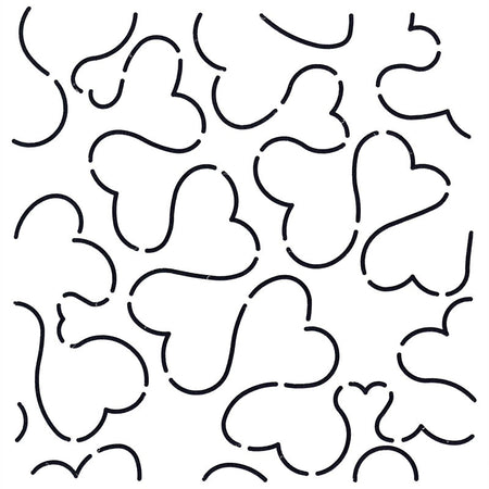 Loop Heart Border - Stencil - Quilting Creations