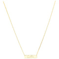 Quilter Bar Necklace - Gold