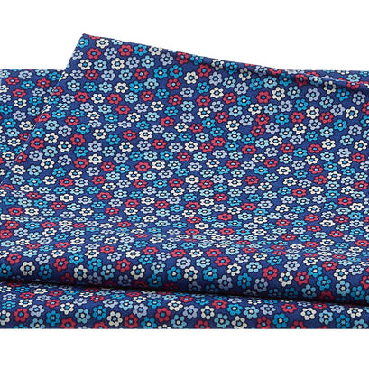 Quilters Combination 4518 - Happy Little Flowers Blue One Yard Cut