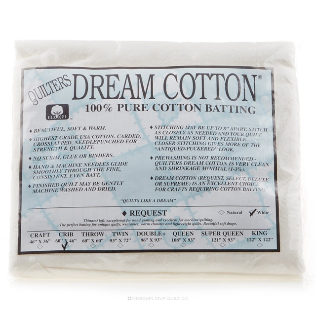 Quilter's Dream Cotton Request White Crib Batting