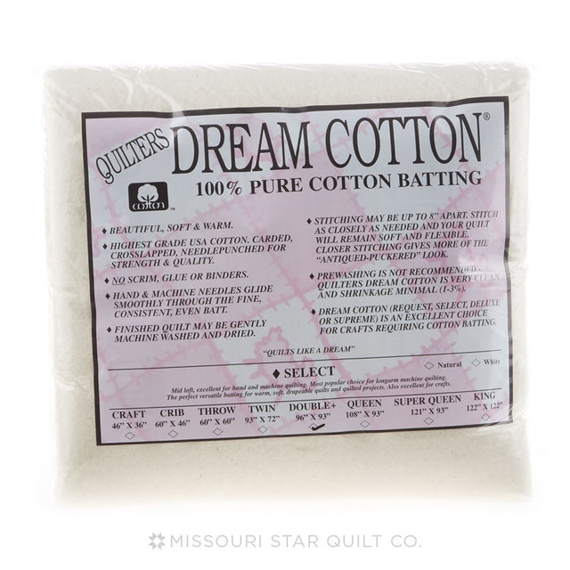 Quilter's Dream Cotton 100% Pure Cotton Batting (Natural)