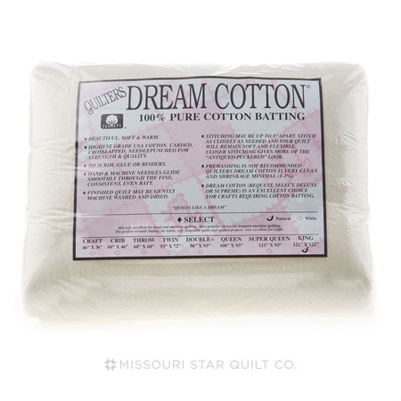 N4DPK Dream Cotton Natural Select Batting (Package, Double 93 in x 96 in)  shipping included*