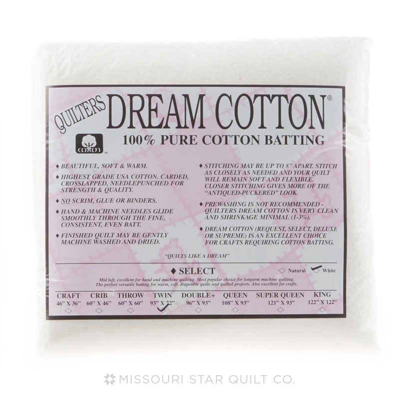 W3BLT60 Dream Cotton White Request Batting (Rolls(2) Thow 60 in x 15 yds)  shipping included*