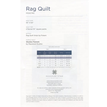 Rag Quilt Pattern by Missouri Star