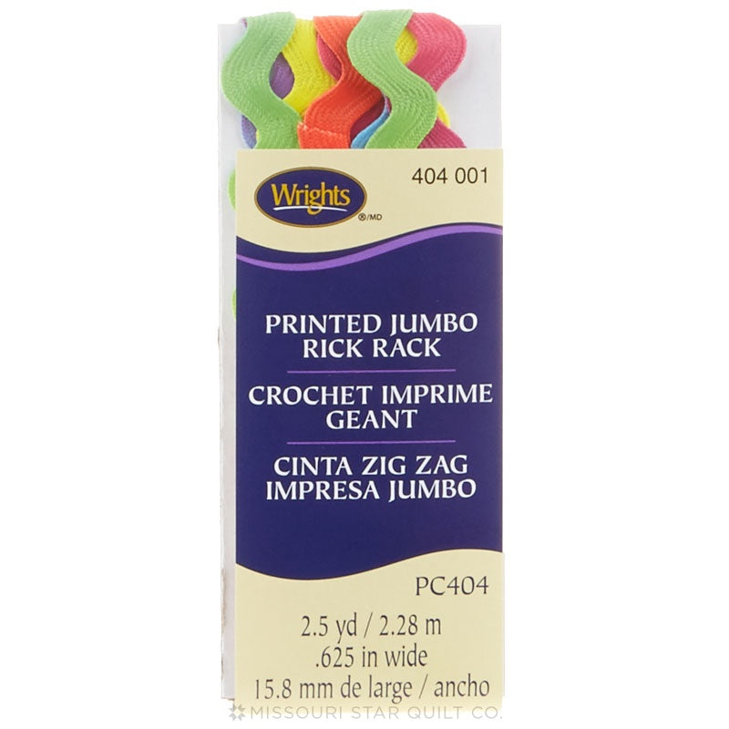 Rainbow Jumbo Rick Rack (2 1/2 yard package)