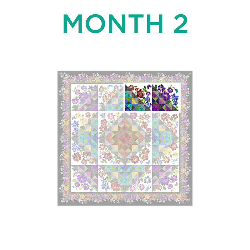 Rainbow of Jewels Block of the Month Alternative View #2