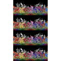 Rainbow of Jewels - Border Black Yardage