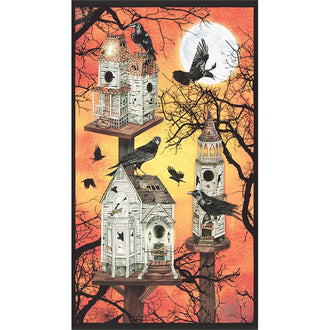 Raven Moon - Haunted House Pumpkin Digitally Printed Panel