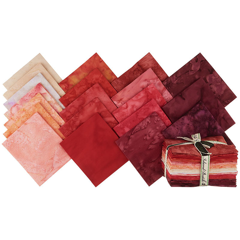 Ravishing Red Batik Solids Fat Quarter Bundle