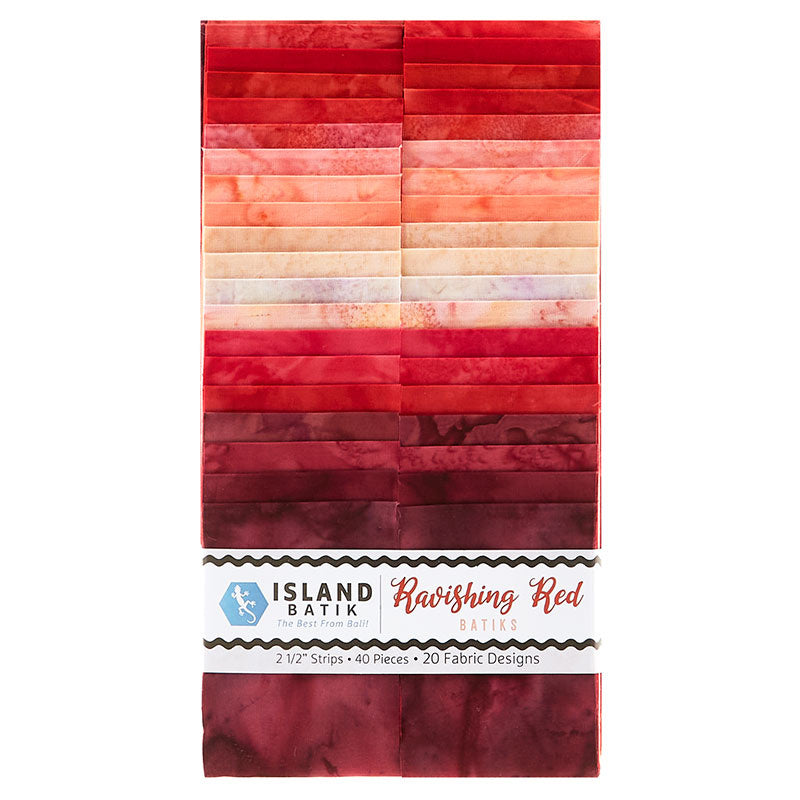 Ravishing Red Batik Solids Strips Alternative View #1
