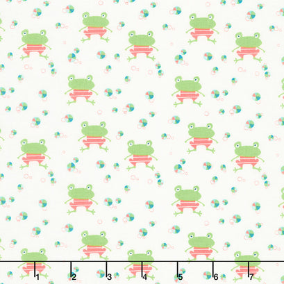 Ready Set Splash - Frogs Cream Yardage