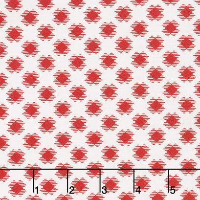 Red-iculously in Love - Kisses White Yardage