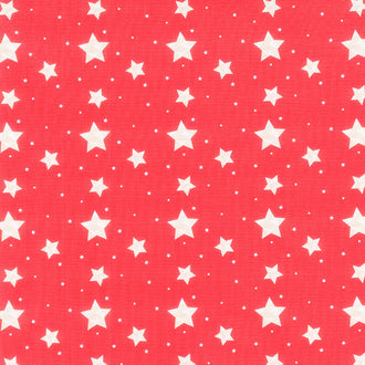 Red Hot - Red Geo Stars Yardage