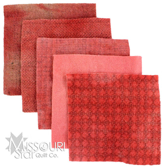Red Orange Wool Charm Pack