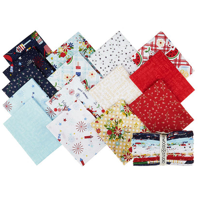 Red White & Bloom Fat Quarter Bundle