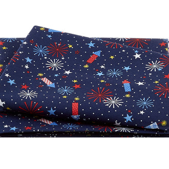 Red, White & Bloom - Fireworks Navy 2 Yard Cut