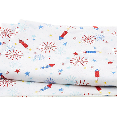 Red, White & Bloom - Fireworks White 2 Yard Cut